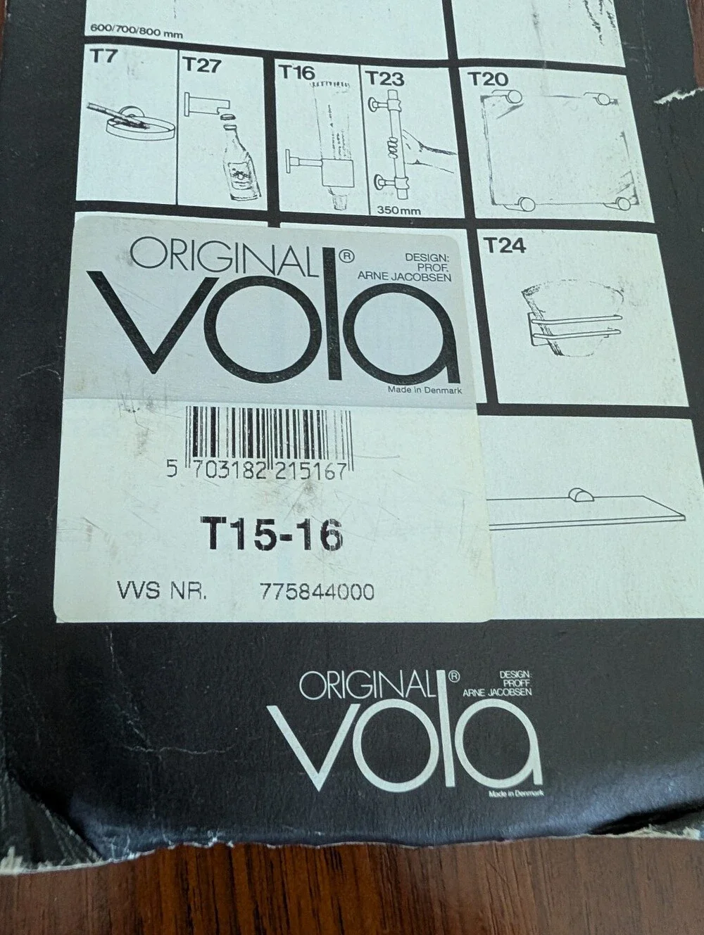 Vola By Arne Jacobsen Towel Holder With Backplate T15-16